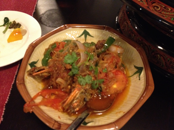 エビとトマト煮込み料理【K Khine Restaurant】